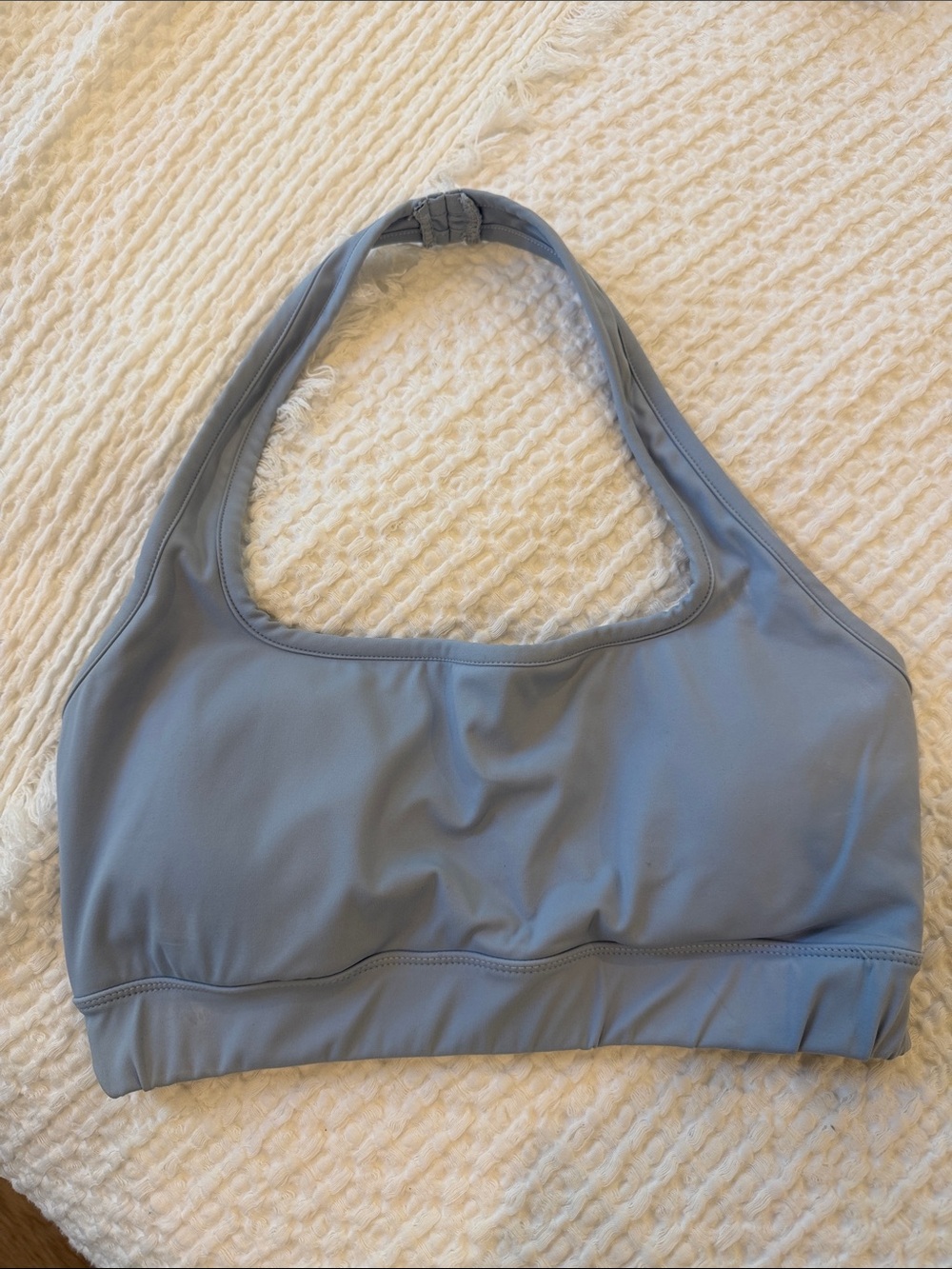 Women's Light Blue Halter Sports Bra